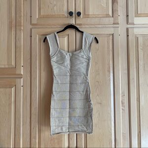 Gold metallic party dress size small